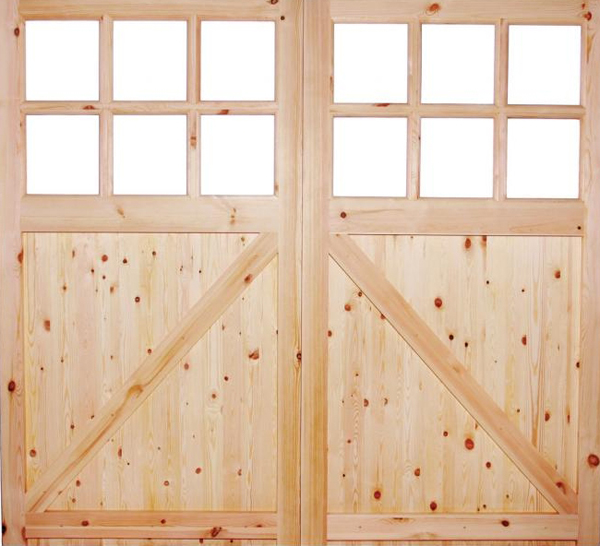 Single Glazed Redwood Garage Doors